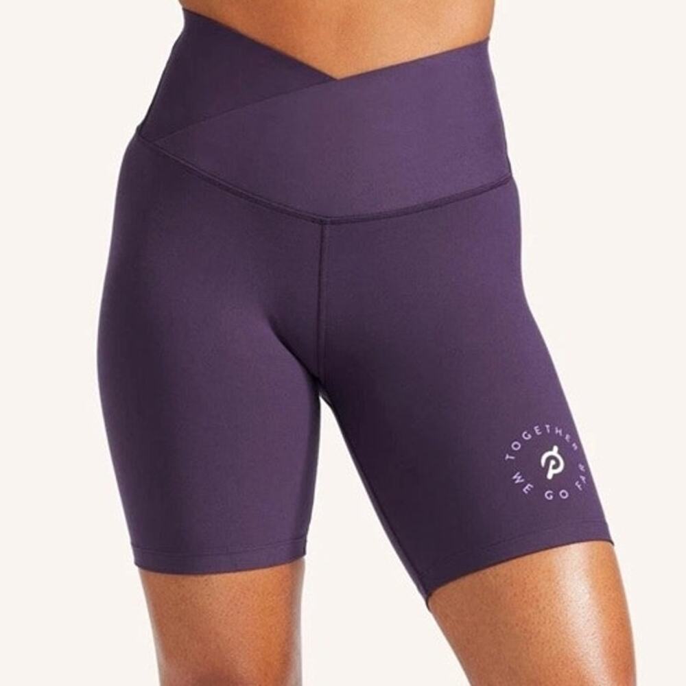 Peloton Bike Shorts XL High Waist Purple Athletic Workout Cycling